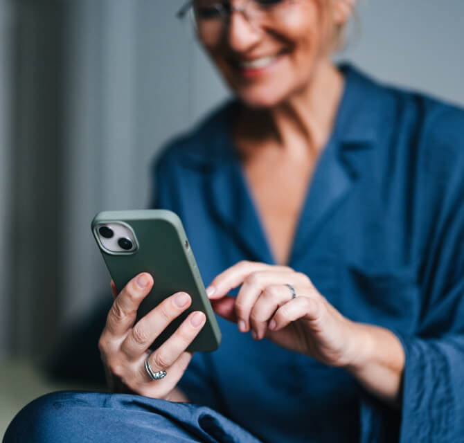 woman using mobile phone